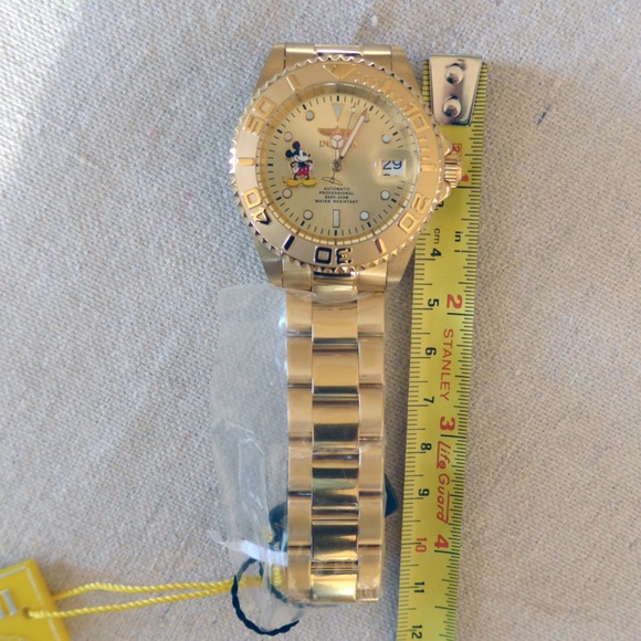NWT Invicta Disney Limited Edition Mickey Mouse Men’s Automatic 40mm Gold Watch - Picture 13 of 13